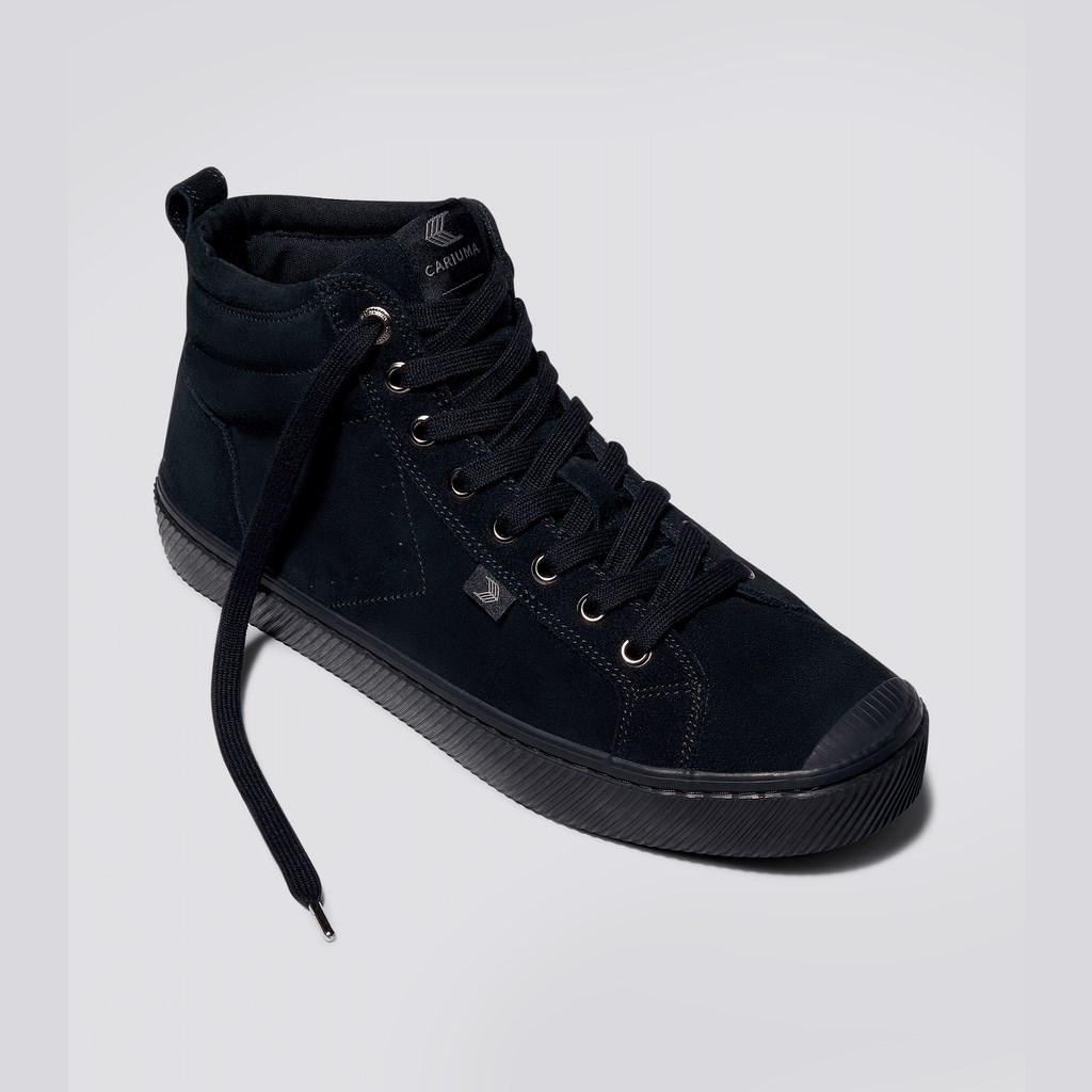 OCA HIGH Cariuma High Top Daim Noir Homme | DAR-0336783